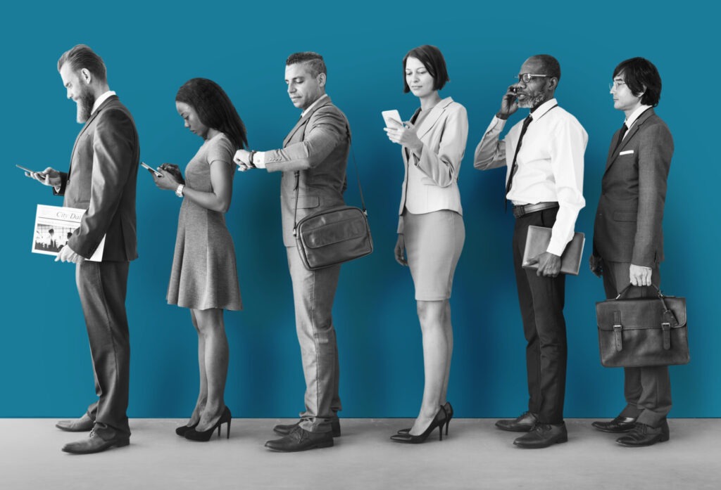 many candidates waiting for interview